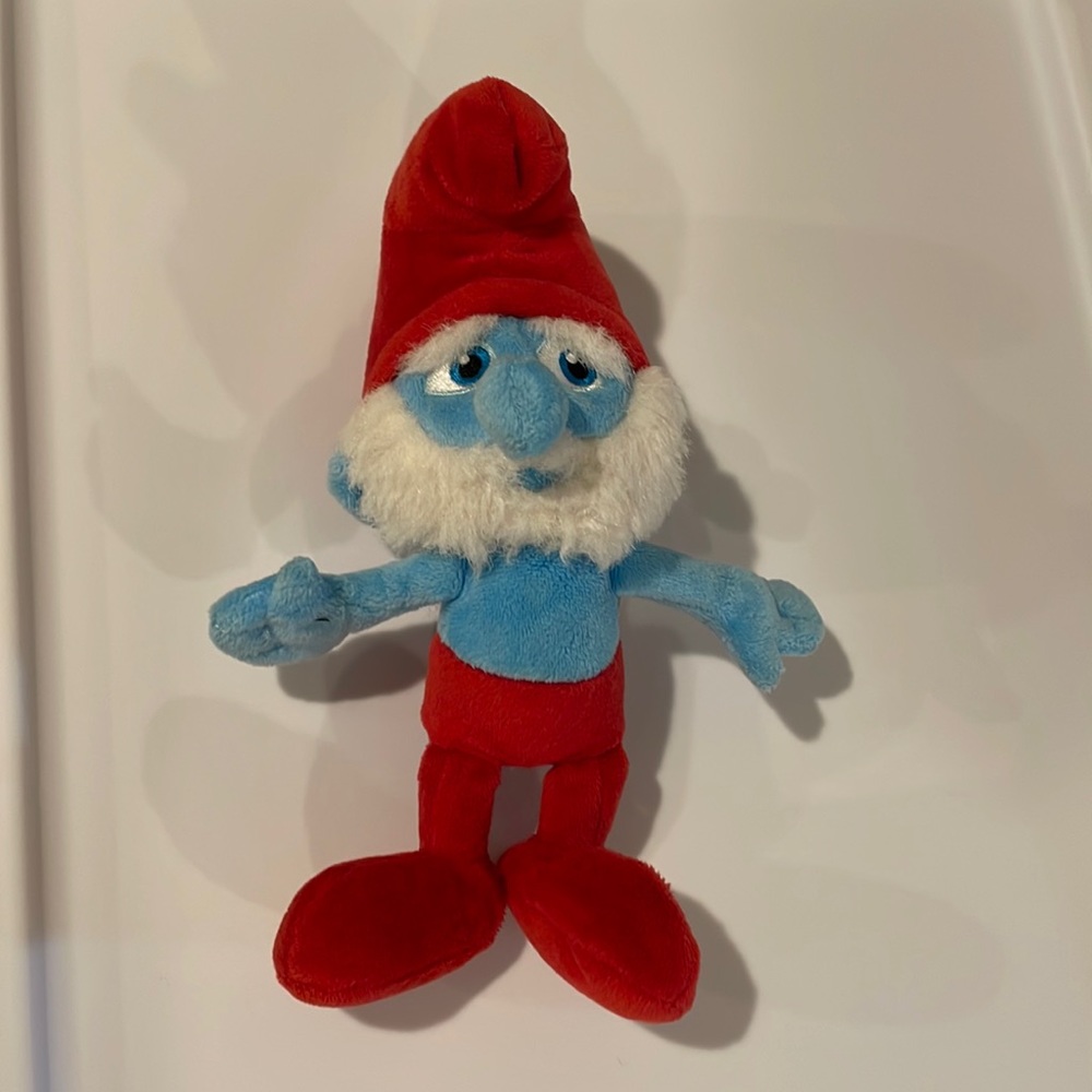 Papa Smurf Plush Doll Stuffed Animal the Smurfs Peyo 2011 JAKKS Pacific 8”
